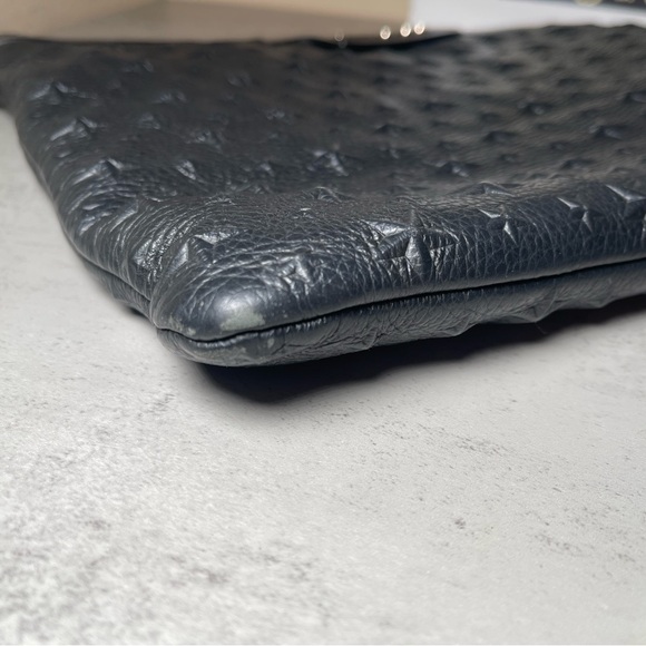 Jimmy Choo Oversized Derek Clutch Wrislet Black Leather Studded Star Bag - Picture 5 of 17